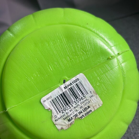 General Foam Blow Mold Jack-O-Lantern Pumpkin Candy Bucket Pail Neon Green USA - Picture 11 of 11